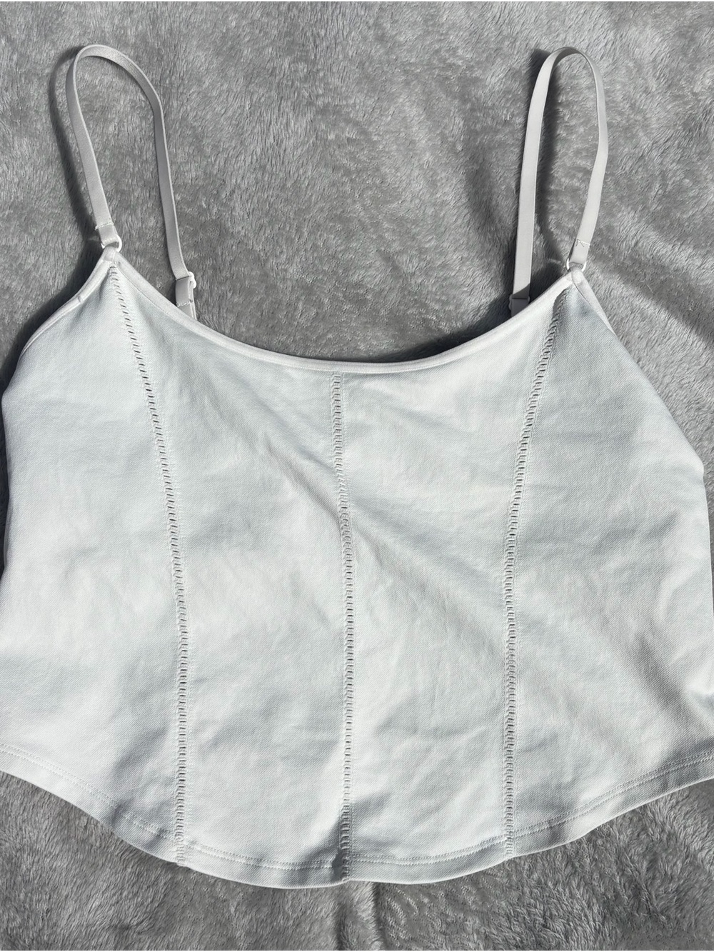 aerie Superchill White Seam-Panel Cami